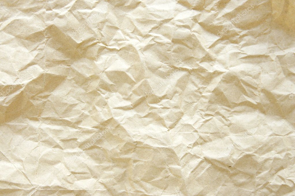 Old crumpled paper bag texture