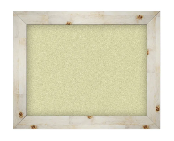 Empty office cork notice board isolated with wood frame — Stock Photo, Image