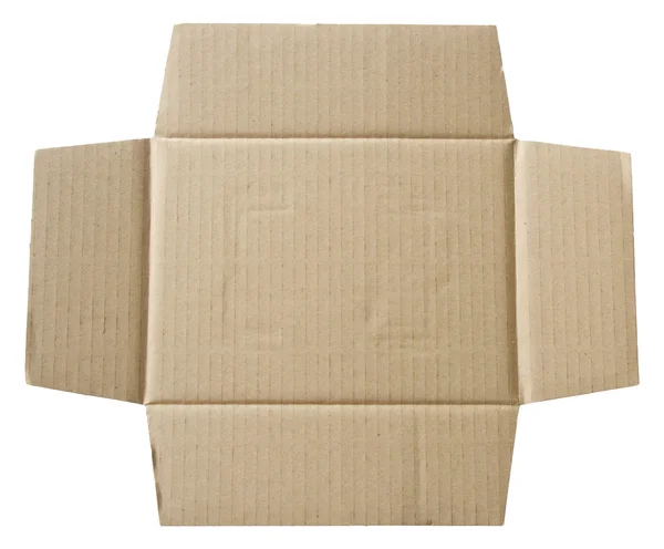 Переработанный картон изолирован на белом — стоковое фото