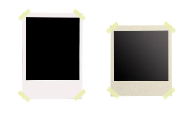 Blank photo frames isolated on white — Stock Photo, Image