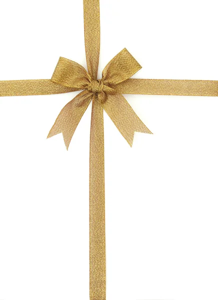 Geschenkband und Schleife Isoliert auf weißem Hintergrund — Stockfoto