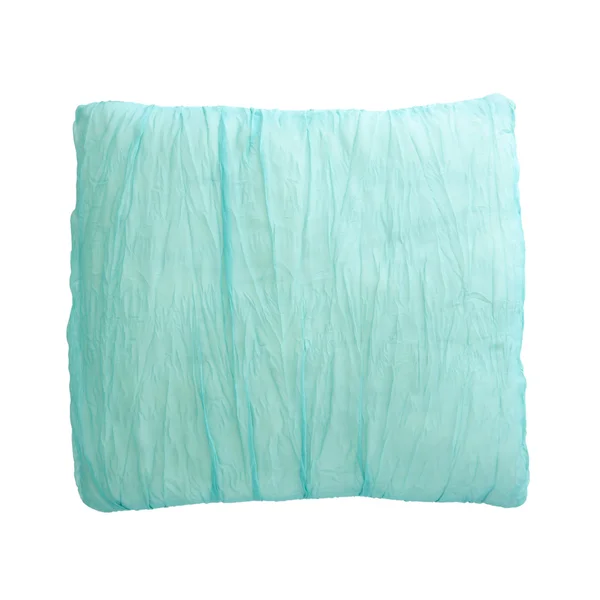 Travesseiro azul isolado no fundo branco com Clipping Path — Fotografia de Stock
