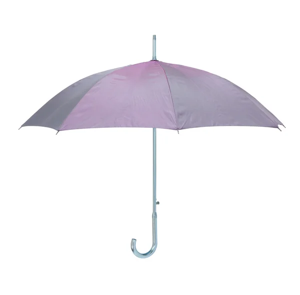 Guarda-chuva azul clássico isolado sobre fundo branco — Fotografia de Stock