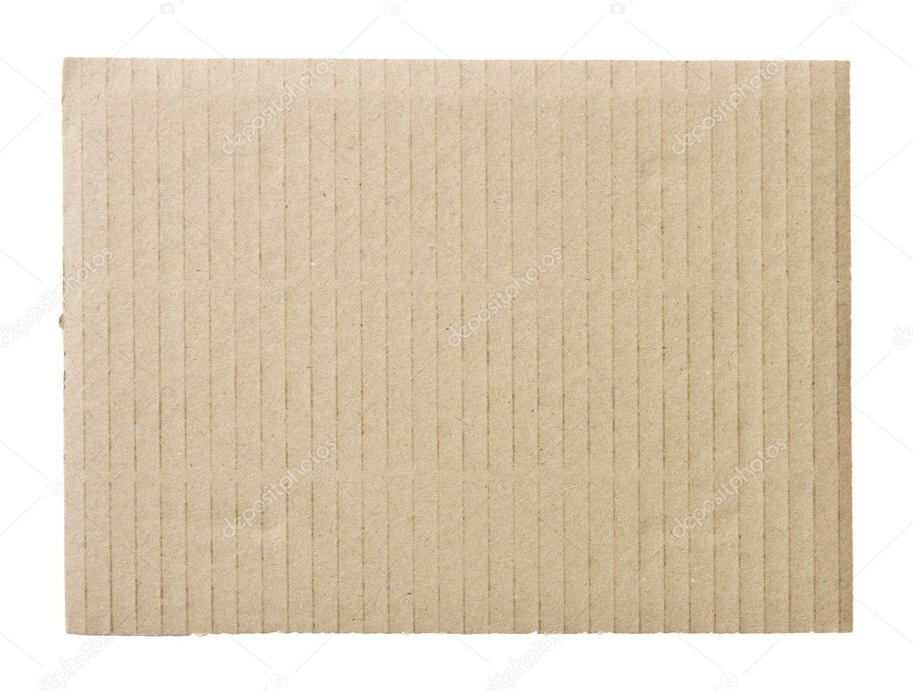 Recycled cardboard isolated on white