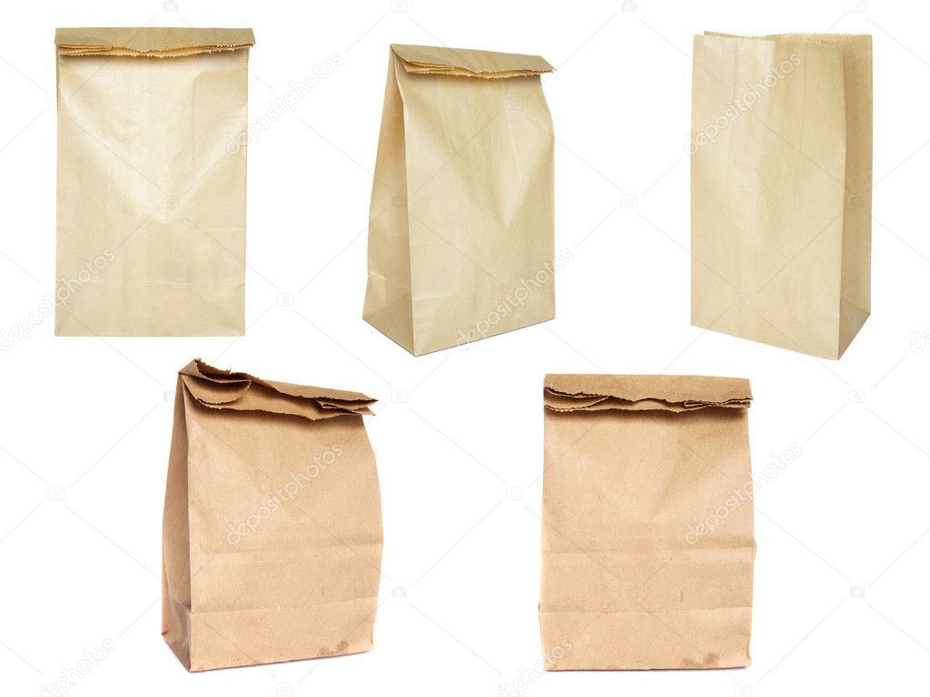 Brown paper bag set