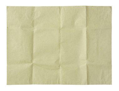 Recycled crumpled paper isolated on white clipart