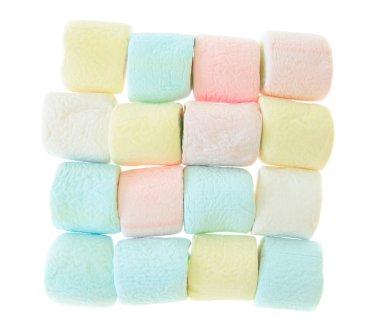 Colorful marshmallow isolated