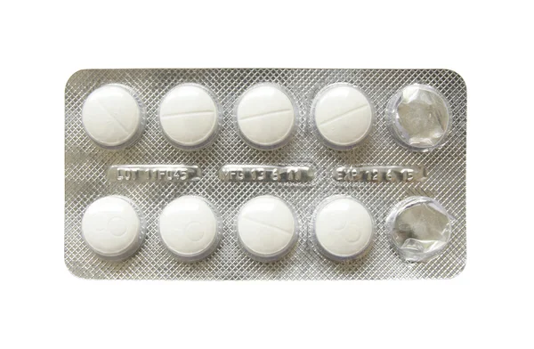 Stock image Pack of pills isolated on white background