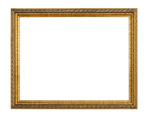 Guld ram på vit bakgrund — Stockfoto