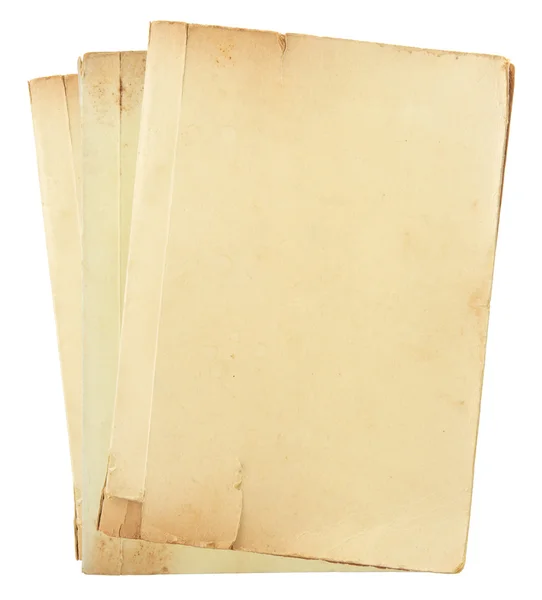Staré stránky knihy izolované na bílém — Stock fotografie