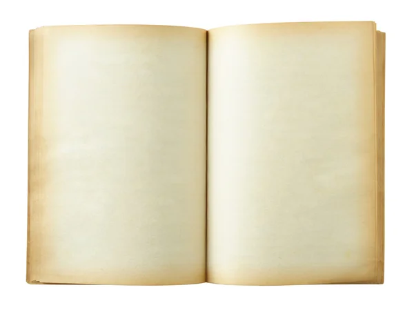 Vieux livre isolé sur fond blanc avec chemin de coupe — Photo