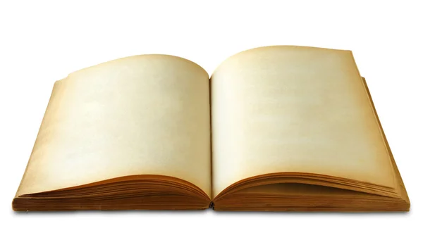 Eski kitap izole kırpma yolu ile beyaz arka plan üzerinde — Stok fotoğraf