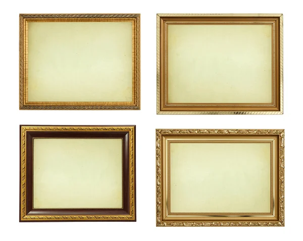 Colección de marcos de oro con un patrón decorativo — Foto de Stock
