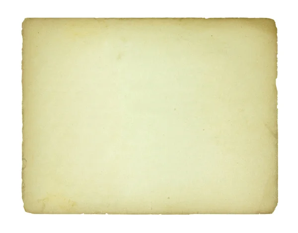 Старий паперовий лист ізольований — стокове фото