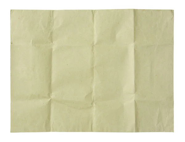 白で隔離されるしわくちゃの紙のリサイクル — ストック写真
