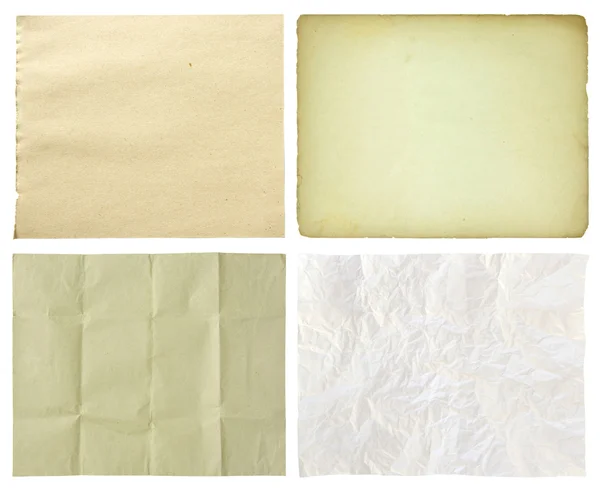 Zestaw papieru na białym tle — Zdjęcie stockowe