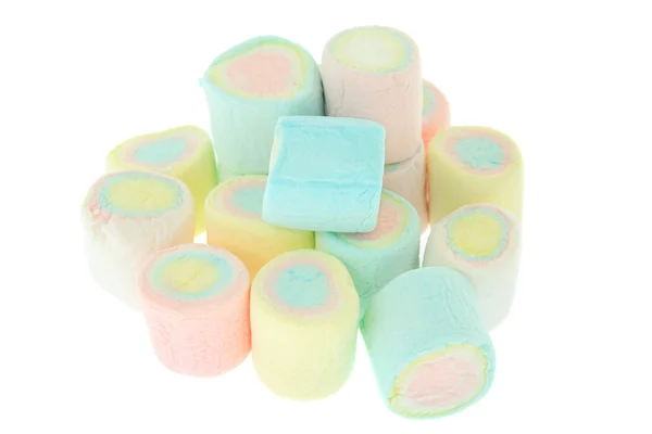 Marshmallow colorido isolado — Fotografia de Stock