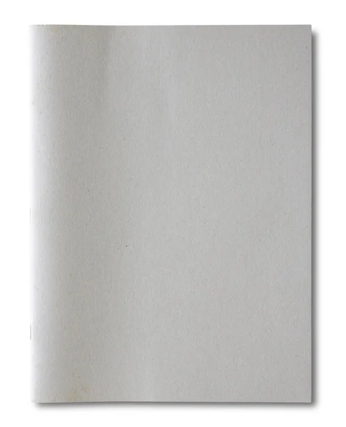 Cuaderno gris reciclado aislado sobre fondo blanco — Foto de Stock