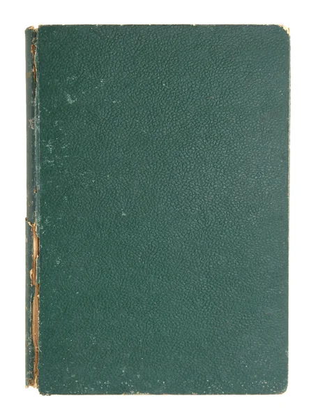 Capa de livro de couro velho isolado no branco — Fotografia de Stock
