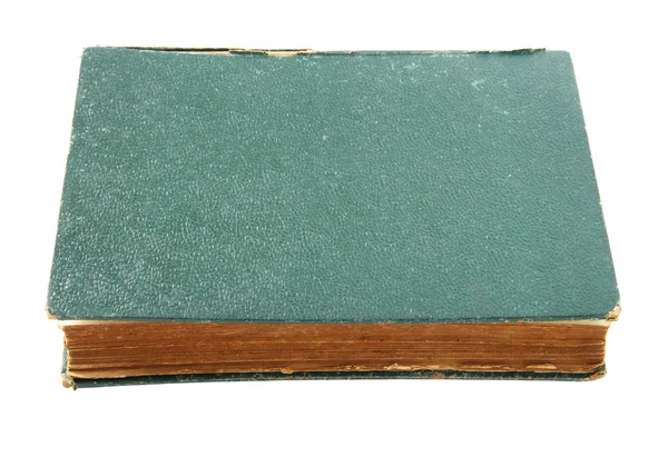 Старая кожаная книга изолирована на белом — стоковое фото