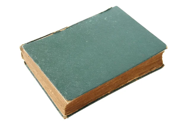 Viejo libro de cuero aislado en blanco — Foto de Stock