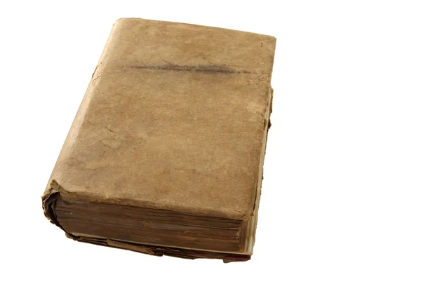 Vecchio libro isolato su sfondo bianco con percorso di ritaglio — Foto Stock