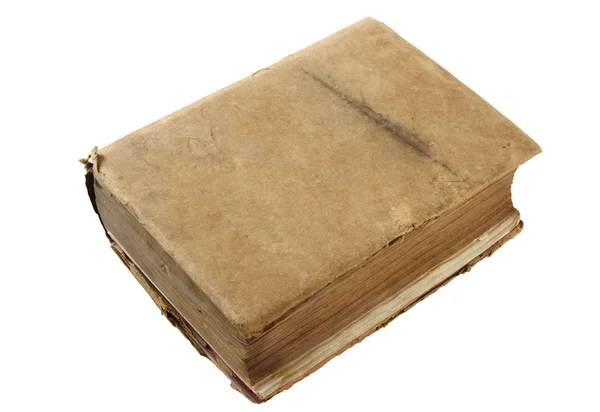 Altes Buch isoliert auf weißem Hintergrund mit Clipping-Pfad — Stockfoto