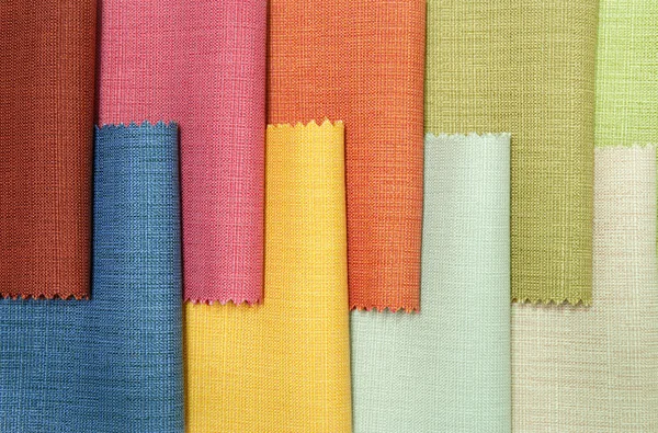 Vícebarevná textilie textura vzorky — Stock fotografie