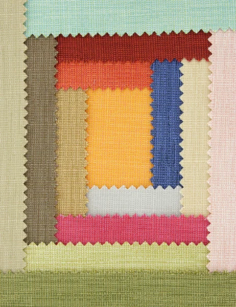 Campioni di texture in tessuto multicolore — Foto Stock