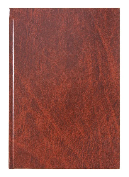 Capa de livro de couro isolado no fundo branco — Fotografia de Stock