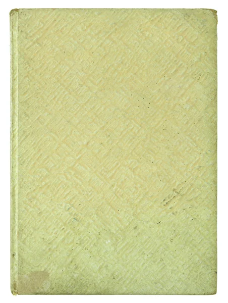 Capa de livro de couro velho marrom isolado no branco — Fotografia de Stock