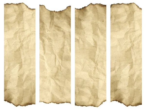 stock image High resolution old paper burnt background isolated on white. It