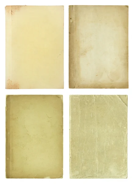 Conjunto de páginas de libros antiguos aislados sobre fondo blanco — Foto de Stock