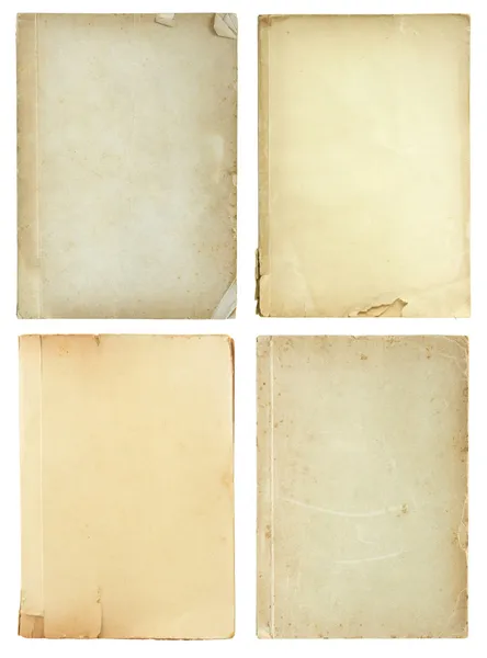 Set of old book pages isolated on white background — Stock Photo, Image