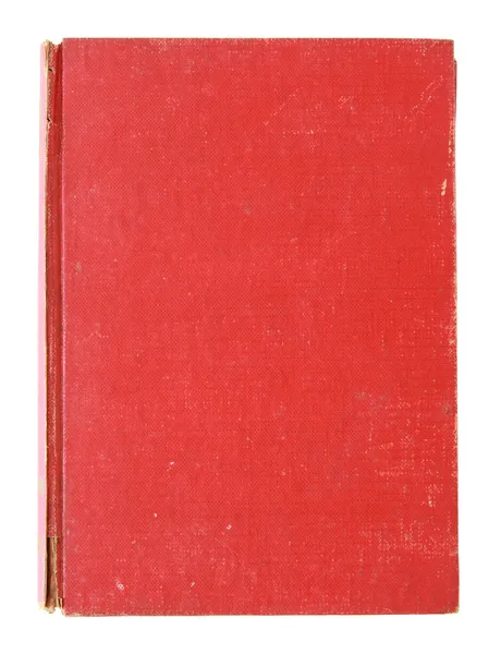クリッピング パスと白で分離された古い赤い表紙本 — ストック写真