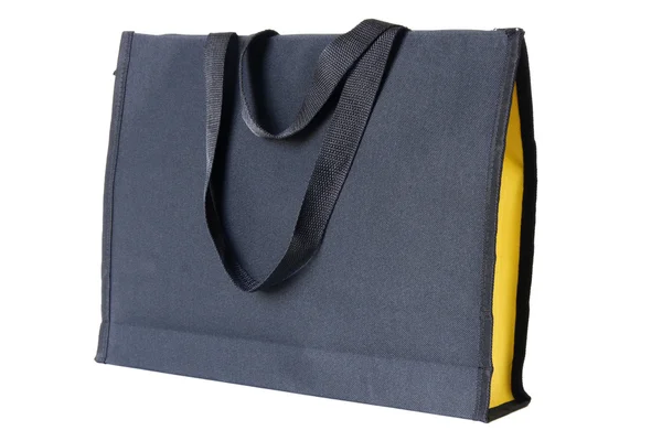 Schwarze Einkaufstasche auf weißem Hintergrund — Stockfoto