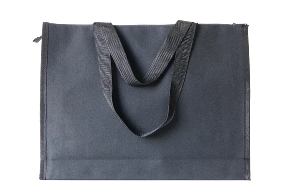Shopping bag nero su sfondo bianco — Foto Stock