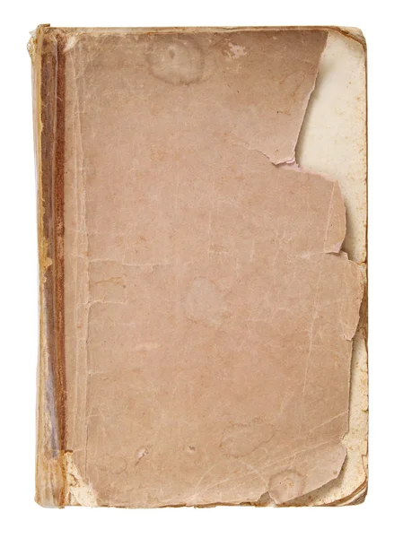 白で隔離される古い本のページ — ストック写真