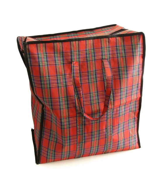 लाल टर्टन बैग सफेद पर अलग — स्टॉक फ़ोटो, इमेज