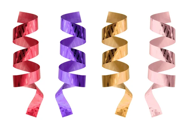 Set of color ribbons Isolated on white background — Stock Photo, Image