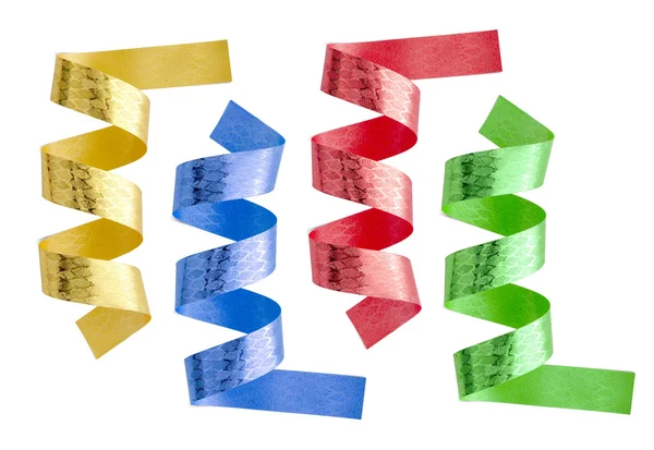 Set of color ribbons Isolated on white background — Stock Photo, Image