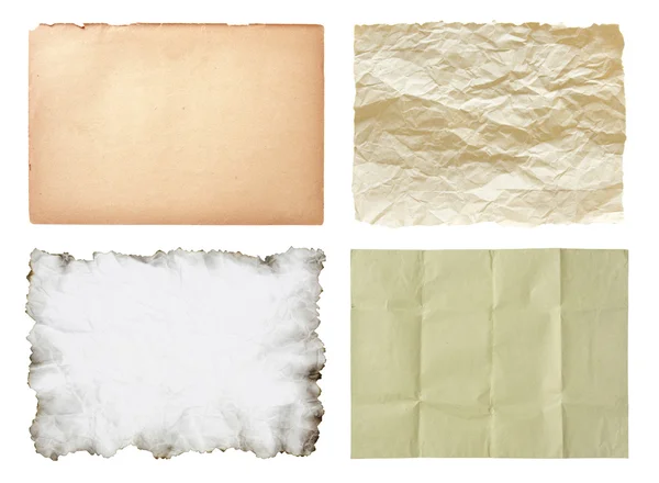 Conjunto de papel isolado sobre fundo branco — Fotografia de Stock