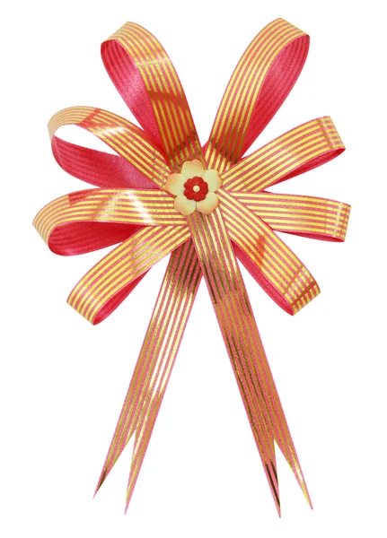 Gift ribbon and bow Isolated on white background — Stock Photo, Image