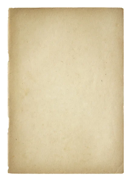Starý list papíru, samostatný — Stock fotografie