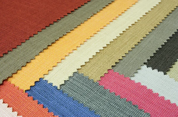 Multi color fabric texture samples — Stock Photo, Image