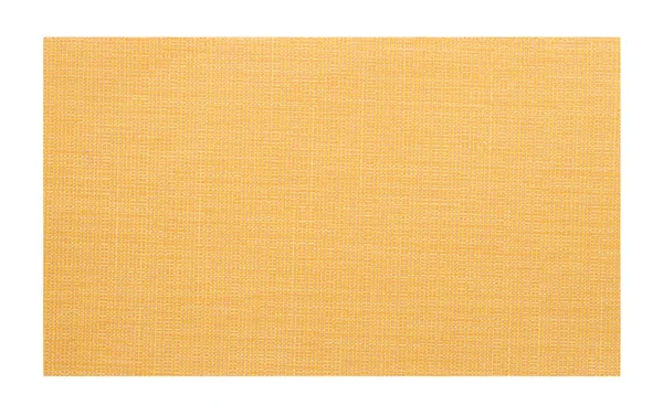 흰색 배경에 고립 된 노란 직물 샘플 — 스톡 사진