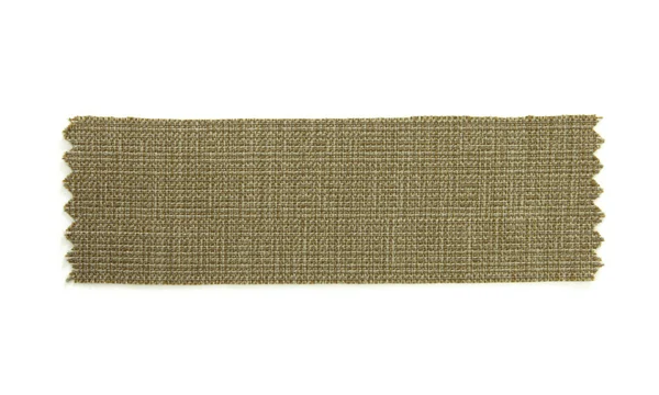 Amostra de tecido verde isolado em branco — Fotografia de Stock