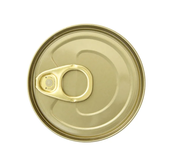 Potraviny v konzervách izolovaných na bílém pozadí s ořezovou cestou — Stock fotografie