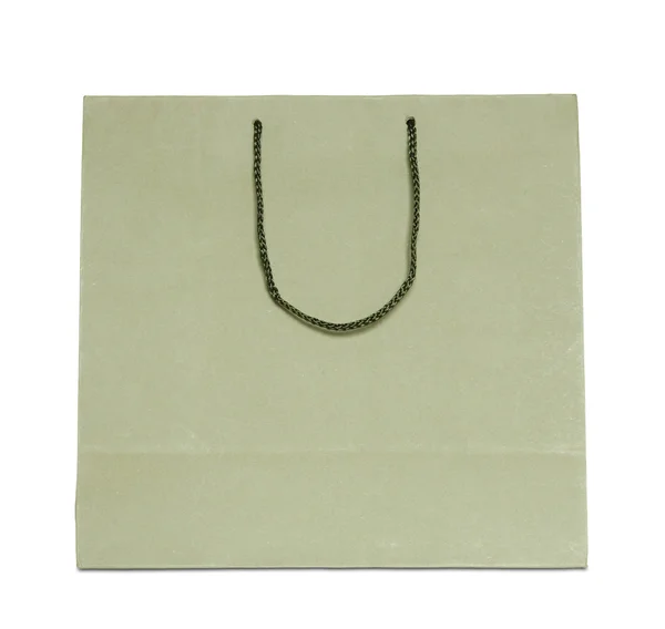 Braune Einkaufstasche isoliert auf weißem Hintergrund — Stockfoto