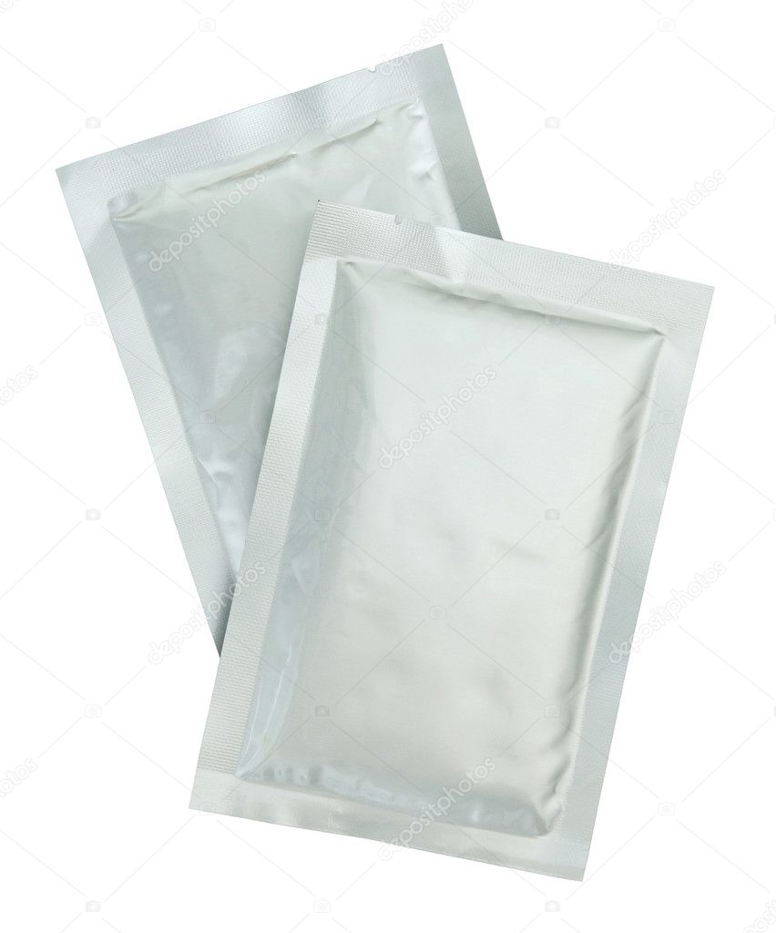 Plastic package isolated on white background